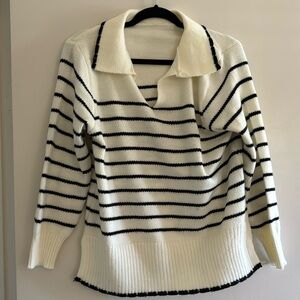 Black & white striped sweater
